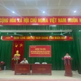 Chủ tịch UBND thị trấn Thắng tổ chức hội nghị đối thoại với Nhân dân quý 2 năm 2023